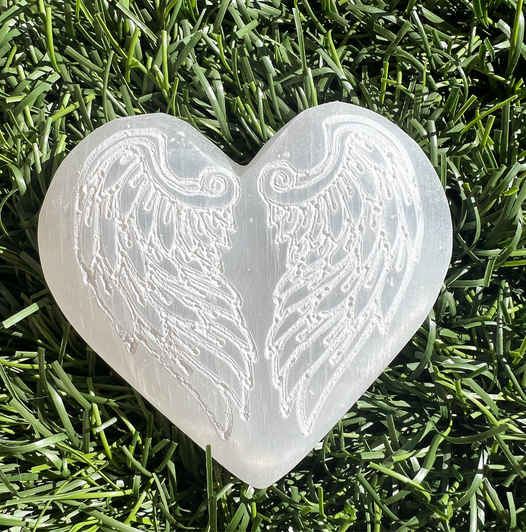 Selenite Angel Heart